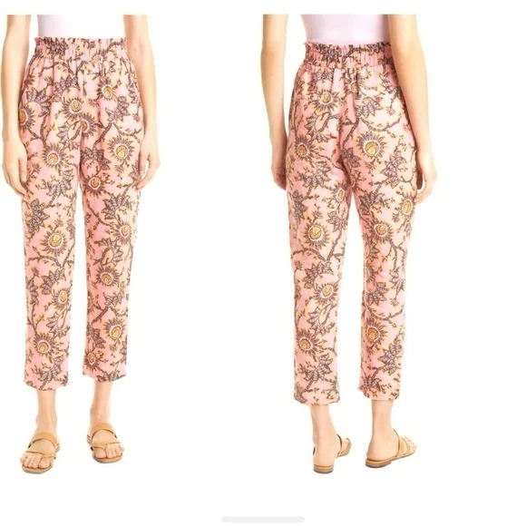 A.L.C. Henry Print Linen Pants pink pattern